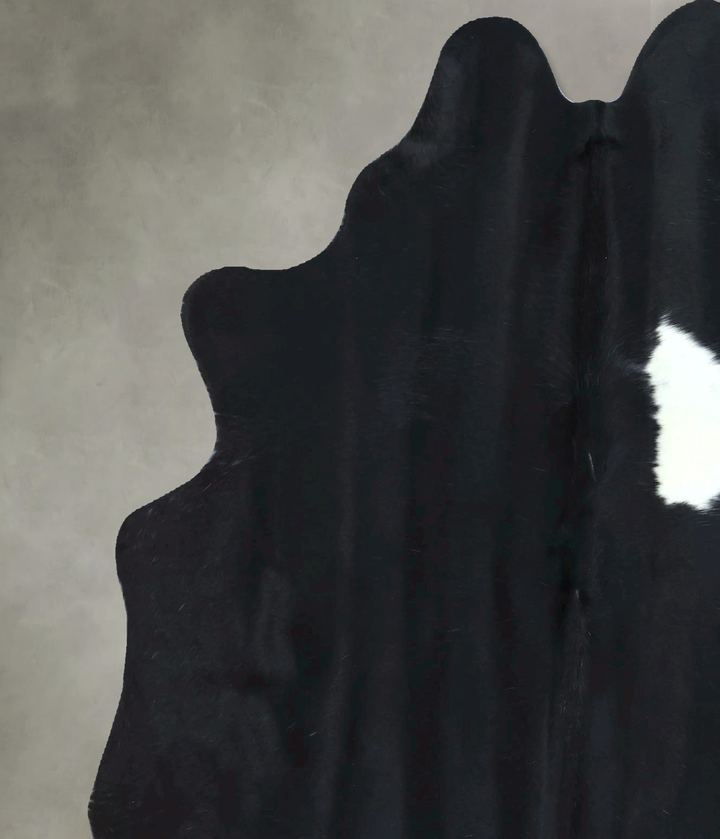 Black and White Large Brazilian Cowhide Rug 6'5"H x 5'2"W #B21215 by Hudson Hides