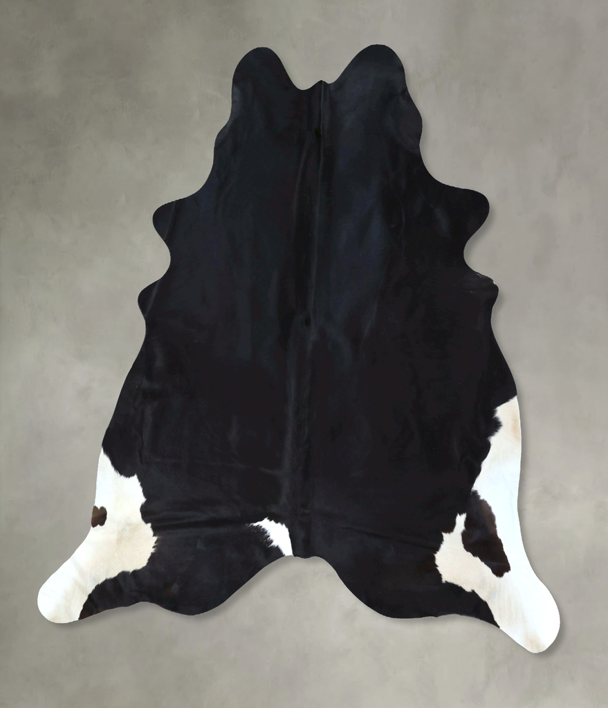 Black and White XX-Large Brazilian Cowhide Rug 7'6"H x 6'11"W #B21218 by Hudson Hides