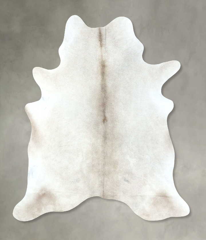 Ivory with Beige Large Brazilian Cowhide Rug 6'10"H x 5'4"W #B21219 by Hudson Hides