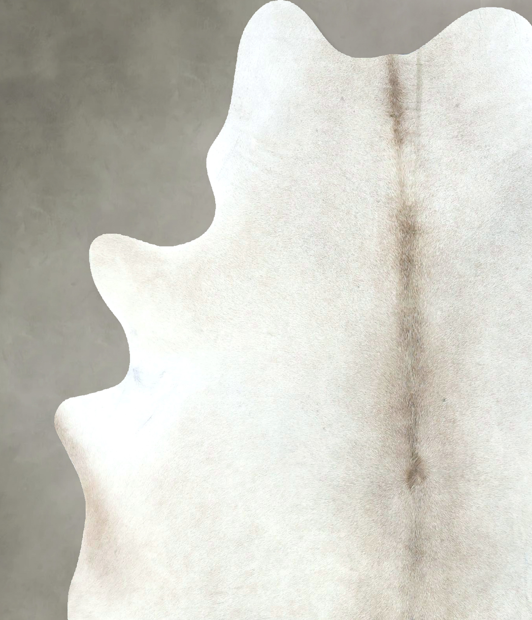 Ivory with Beige Large Brazilian Cowhide Rug 6'10"H x 5'4"W #B21219 by