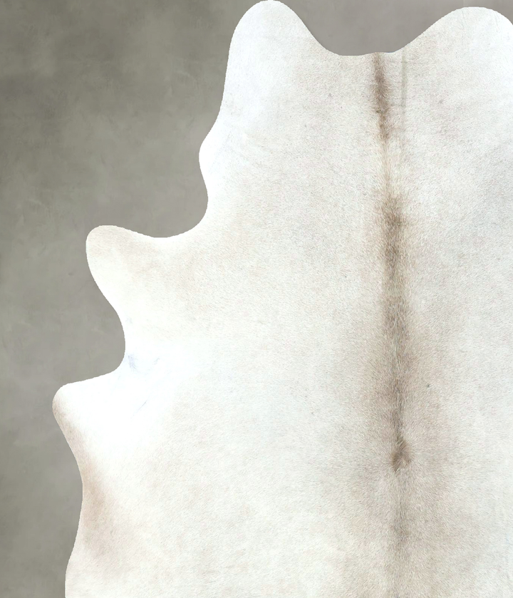 Ivory with Beige Large Brazilian Cowhide Rug 6'10"H x 5'4"W #B21219 by Hudson Hides