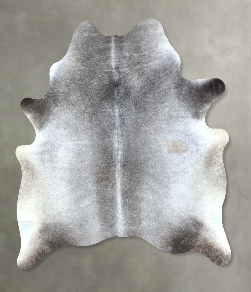 Medium Grey X-Large Brazilian Cowhide Rug 7'0"H x 5'9"W #B21220 by Hudson Hides