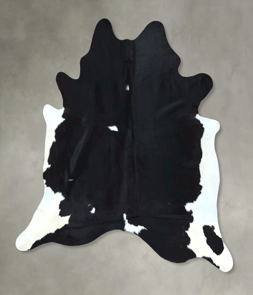 Black and White X-Large Brazilian Cowhide Rug 7'8"H x 6'6"W #B21222 by Hudson Hides