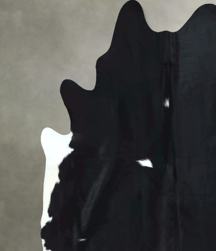 Black and White X-Large Brazilian Cowhide Rug 7'8"H x 6'6"W #B21222 by Hudson Hides