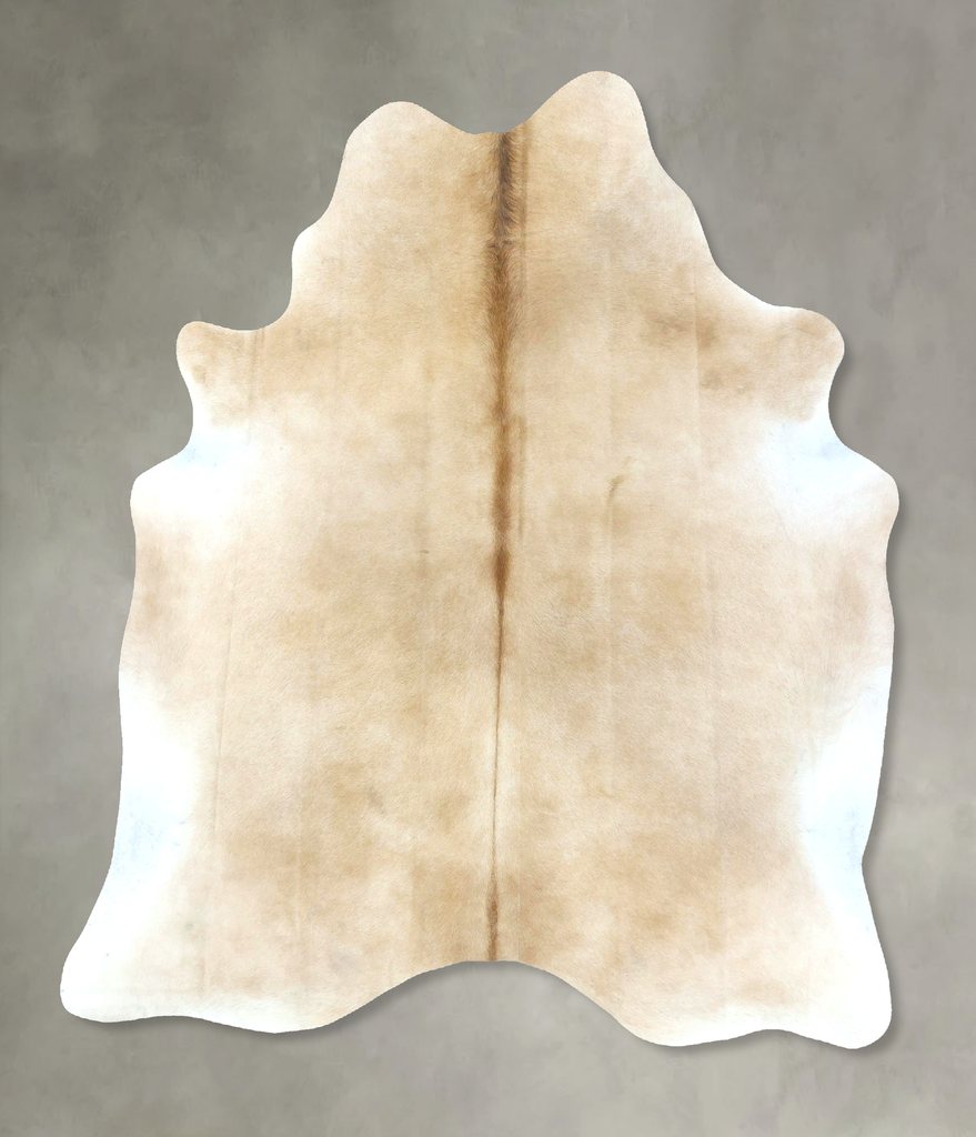 Beige Large Brazilian Cowhide Rug 6'11"H x 5'6"W #B21226 by Hudson Hides