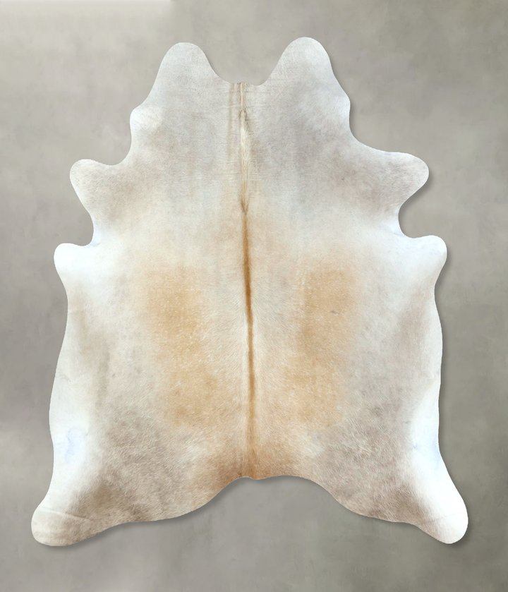 Grey with Beige Large Brazilian Cowhide Rug 6'6"H x 5'8"W #B21228 by Hudson Hides