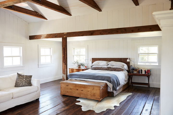 Grey with Beige Large Brazilian Cowhide Rug 6'6"H x 5'8"W #B21228 by Hudson Hides