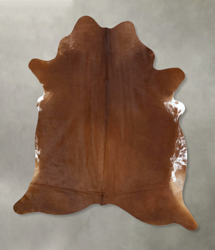 Solid Brown X-Large Brazilian Cowhide Rug 7'3"H x 6'0"W #B21230 by Hudson Hides