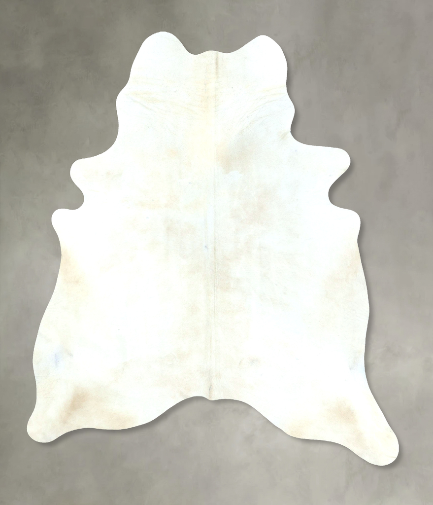 Ivory with Beige X-Large Brazilian Cowhide Rug 7'5"H x 5'10"W #B21232 by Hudson Hides