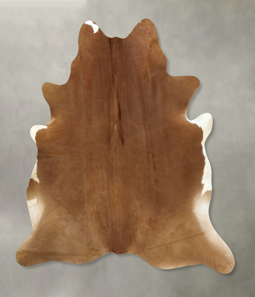 Solid Brown X-Large Brazilian Cowhide Rug 7'3"H x 6'4"W #B21238 by Hudson Hides