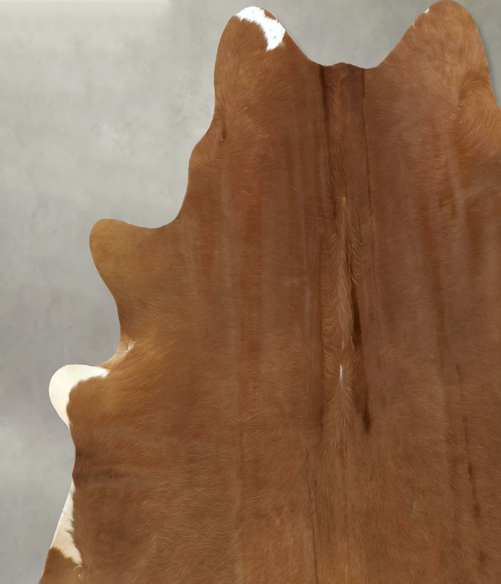 Solid Brown X-Large Brazilian Cowhide Rug 7'3"H x 6'4"W #B21238 by Hudson Hides