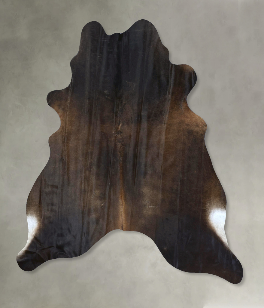 Chocolate X-Large Brazilian Cowhide Rug 6'10"H x 6'0"W #B21241 by Hudson Hides
