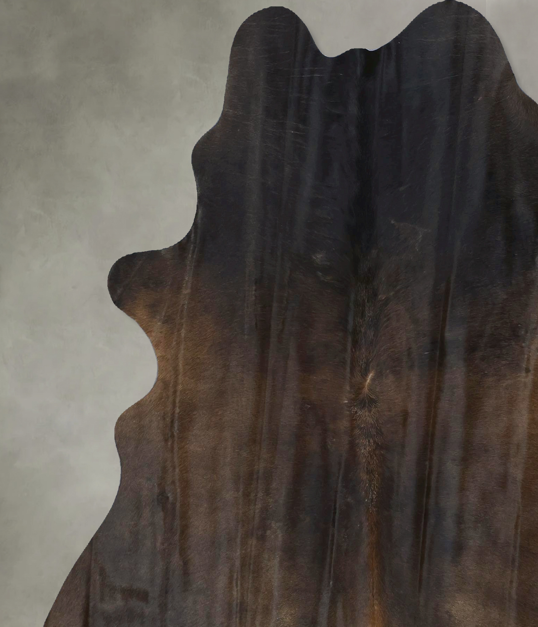 Chocolate X-Large Brazilian Cowhide Rug 6'10"H x 6'0"W #B21241 by Huds