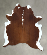 Hereford X-Large Brazilian Cowhide Rug 7'2"H x 6'0"W #B21243 by Hudson Hides