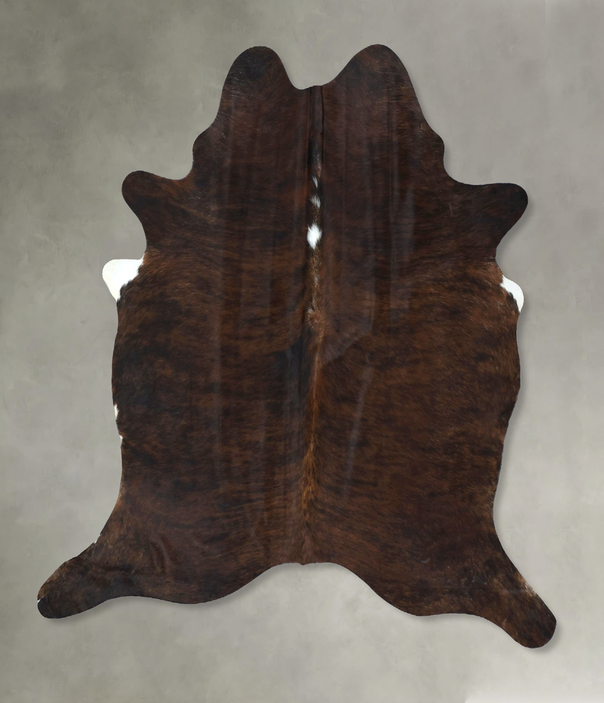 Dark Brindle X-Large Brazilian Cowhide Rug 6'11"H x 6'3"W #B21244 by Hudson Hides