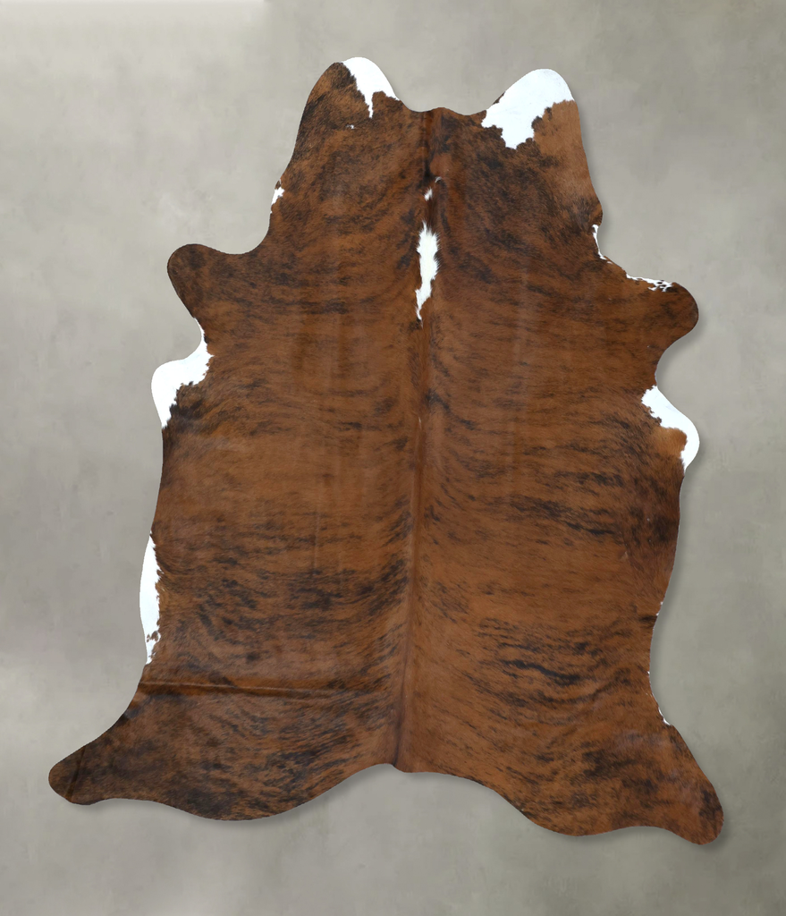 Medium Brindle X-Large Brazilian Cowhide Rug 7'5"H x 6'3"W #B21245 by Hudson Hides