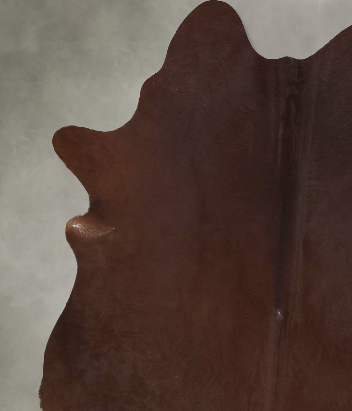 Solid Brown X-Large Brazilian Cowhide Rug 7'7"H x 5'10"W #B21255 by Hudson Hides