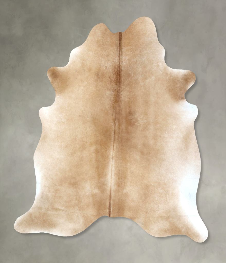 Beige X-Large Brazilian Cowhide Rug 7'3"H x 6'2"W #B21256 by Hudson Hides