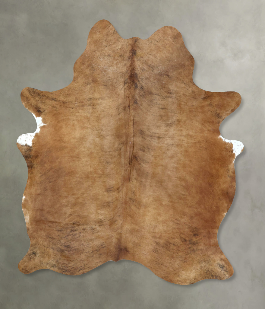 Medium Brindle Large Brazilian Cowhide Rug 7'2"H x 5'6"W #B21264 by Hudson Hides