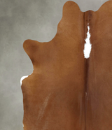 Brown and White Regular X-Large Brazilian Cowhide Rug 7'2"H x 6'4"W #B21265 by Hudson Hides