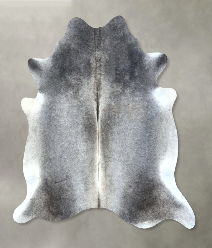 Medium Grey Large Brazilian Cowhide Rug 6'1"H x 5'10"W #B21268 by Hudson Hides