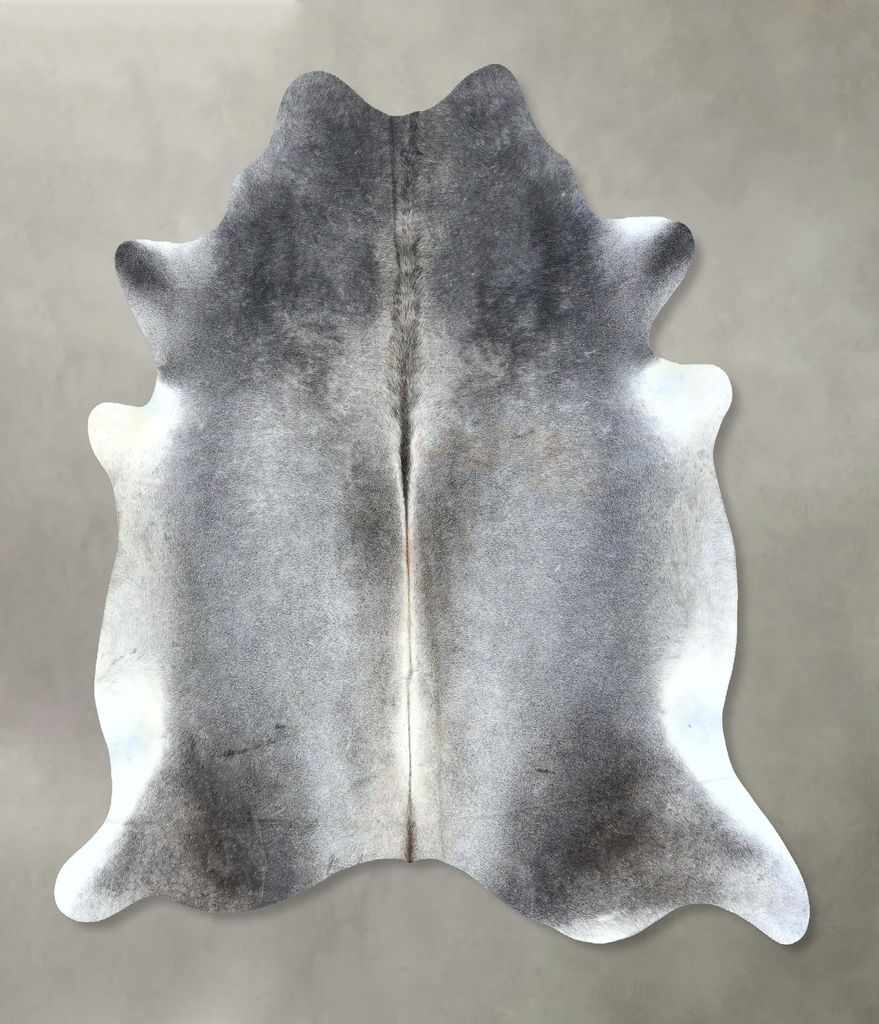 Medium Grey Large Brazilian Cowhide Rug 6'1"H x 5'10"W #B21268 by Hudson Hides