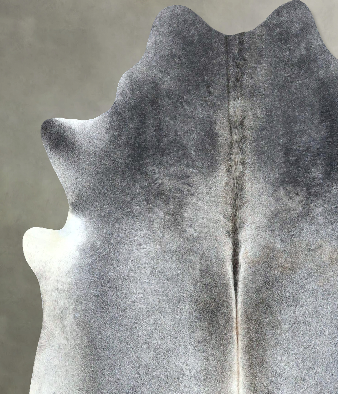 Medium Grey Large Brazilian Cowhide Rug 6'1"H x 5'10"W #B21268 by Huds
