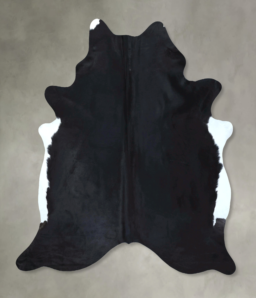 Black and White X-Large Brazilian Cowhide Rug 7'0"H x 5'10"W #B21269 by Hudson Hides