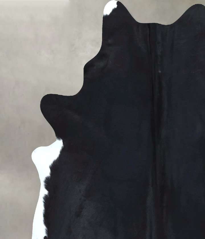 Black and White X-Large Brazilian Cowhide Rug 7'0"H x 5'10"W #B21269 by Hudson Hides