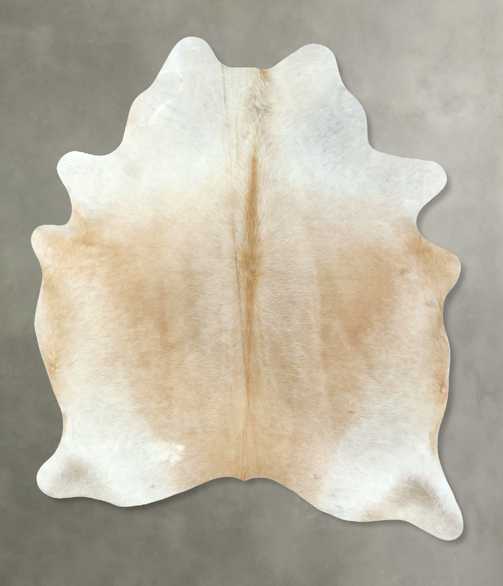 Beige Large Brazilian Cowhide Rug 7'1"H x 5'4"W #B21270 by Hudson Hides
