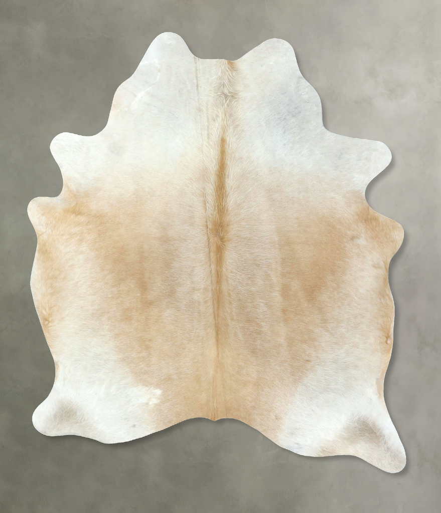 Beige Large Brazilian Cowhide Rug 7'1"H x 5'4"W #B21270 by Hudson Hides