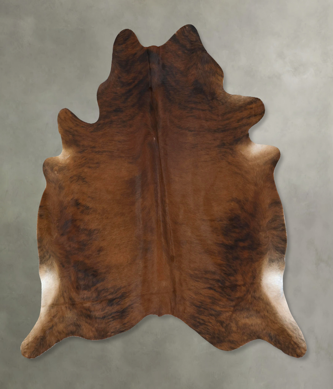 Medium Brindle X-Large Brazilian Cowhide Rug 7'1"H x 6'4"W #B21271 by 