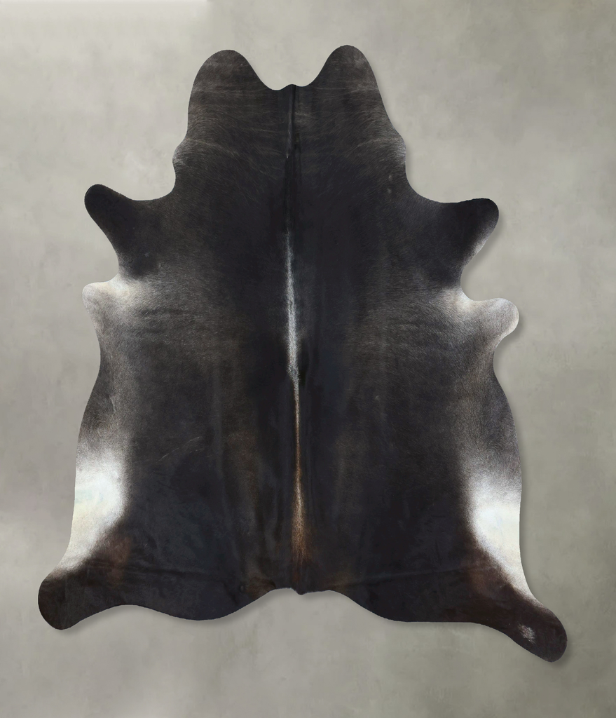 Dark Grey X-Large Brazilian Cowhide Rug 7'2"H x 6'7"W #B21272 by Hudson Hides