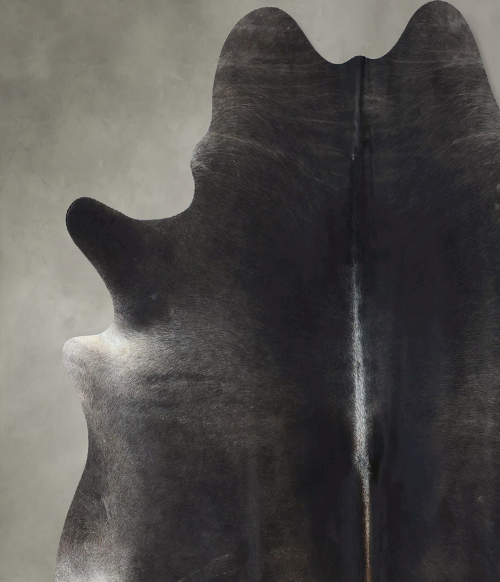 Dark Grey X-Large Brazilian Cowhide Rug 7'2"H x 6'7"W #B21272 by Hudson Hides