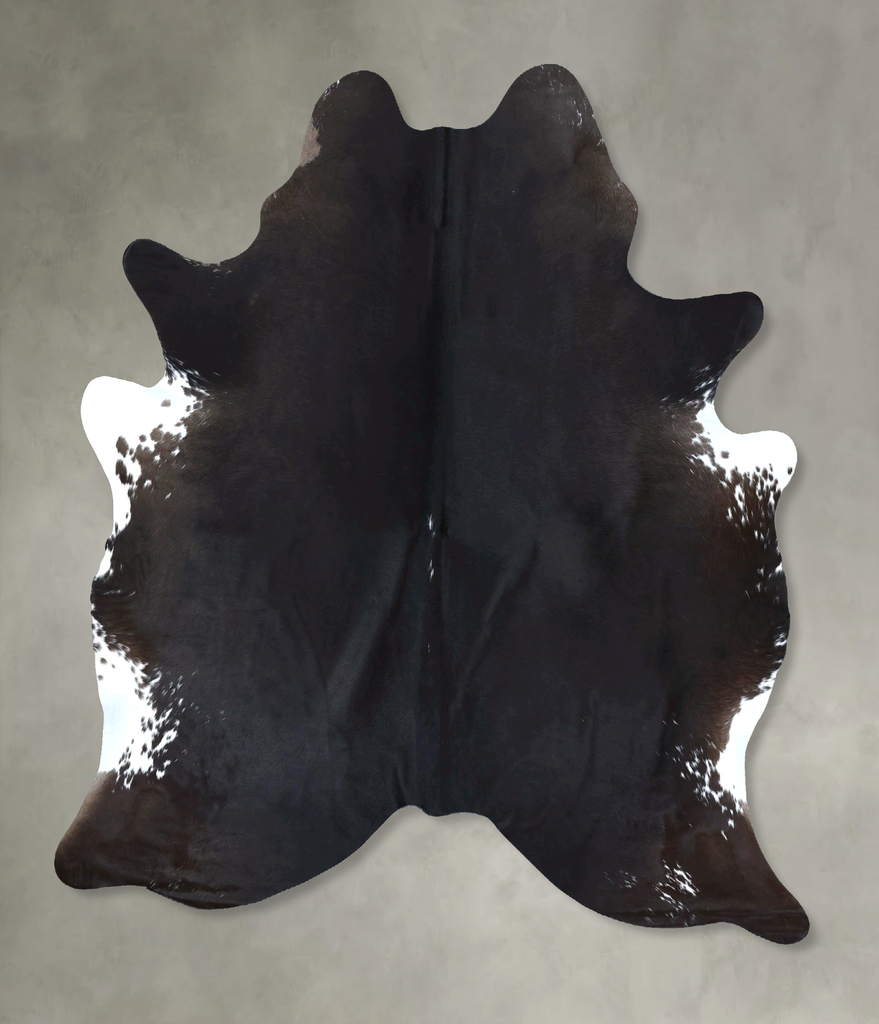 Black and White Large Brazilian Cowhide Rug 6'8"H x 5'4"W #B21273 by Hudson Hides