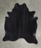 Solid Black X-Large Brazilian Cowhide Rug 7'0
