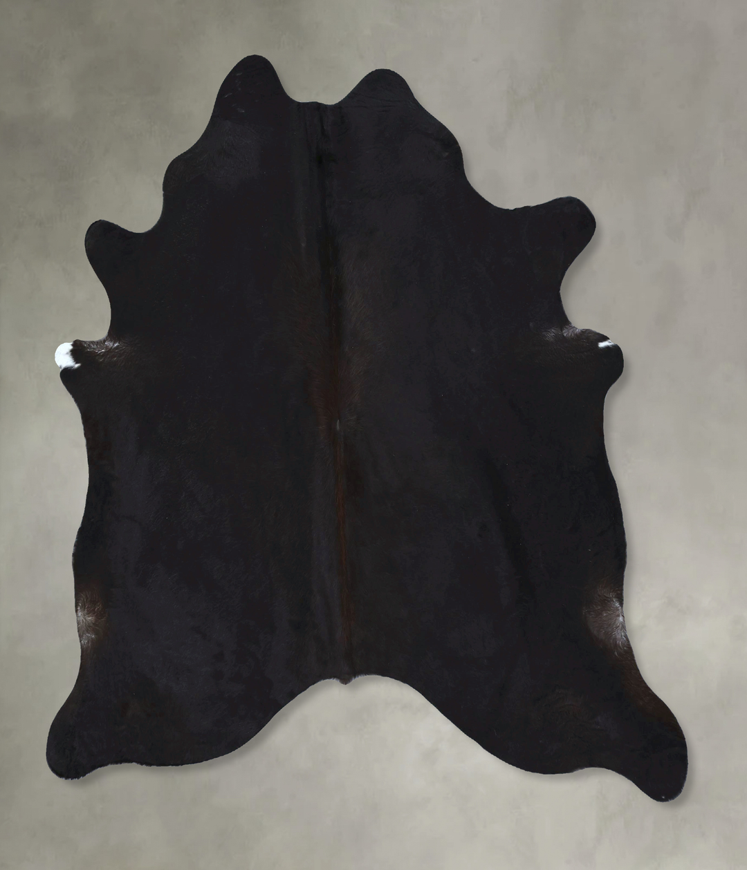 Solid Black X-Large Brazilian Cowhide Rug 6'10"H x 6'2"W #B21277 by Hu