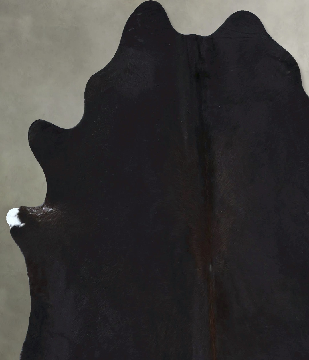 Solid Black X-Large Brazilian Cowhide Rug 6'10"H x 6'2"W #B21277 by Hu