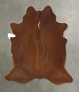 Solid Brown X-Large Brazilian Cowhide Rug 7'2"H x 6'1"W #B21281 by Hudson Hides