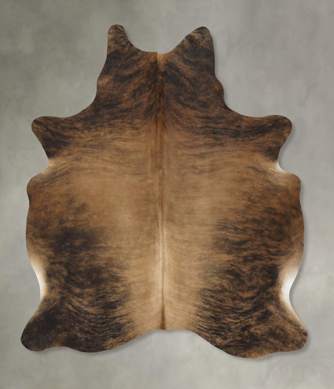 Medium Brindle Large Brazilian Cowhide Rug 7'2"H x 5'3"W #B21286 by Hu
