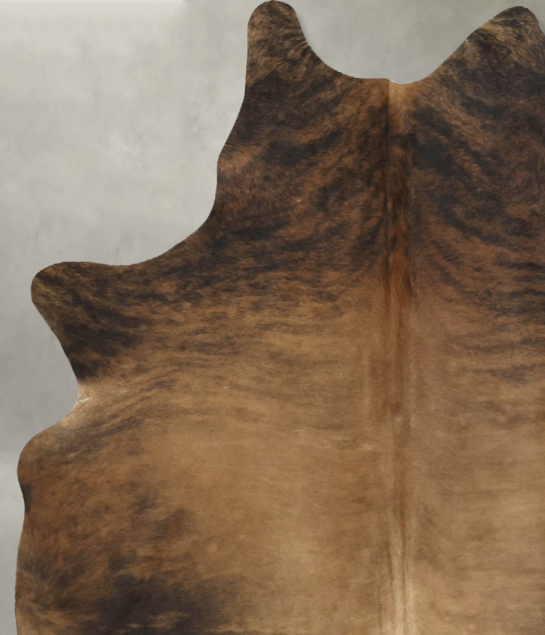 Medium Brindle Large Brazilian Cowhide Rug 7'2"H x 5'3"W #B21286 by Hu