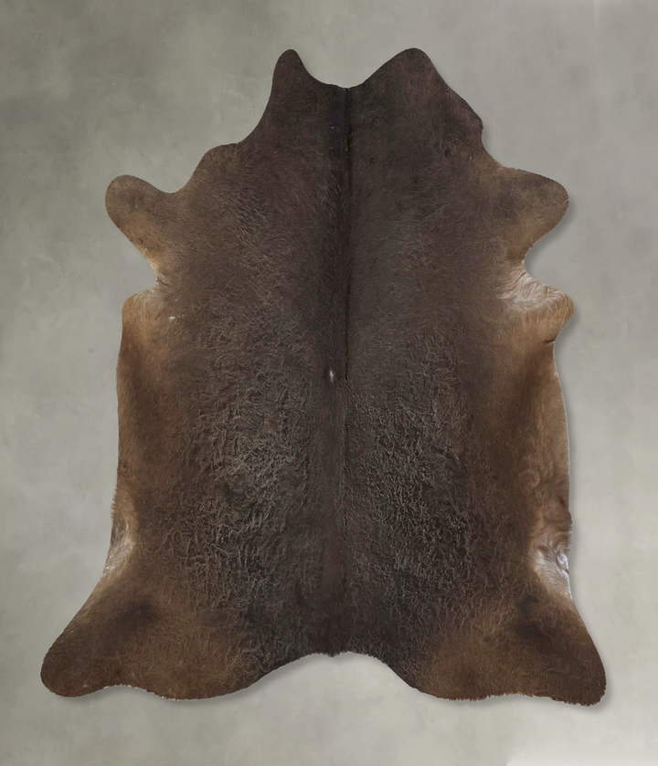 Chocolate X-Large Brazilian Cowhide Rug 6'10"H x 6'3"W #B21288 by Hudson Hides