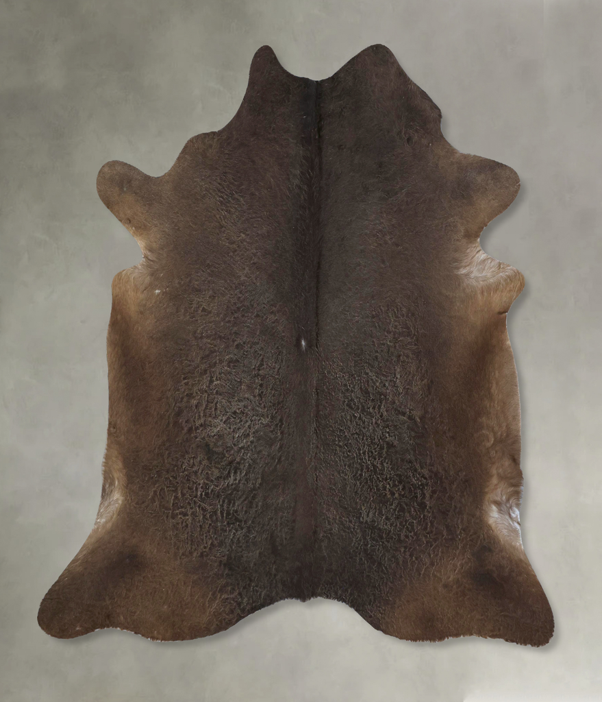 Chocolate X-Large Brazilian Cowhide Rug 6'10"H x 6'3"W #B21288 by Hudson Hides