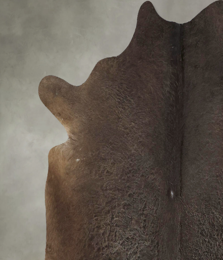 Chocolate X-Large Brazilian Cowhide Rug 6'10"H x 6'3"W #B21288 by Hudson Hides