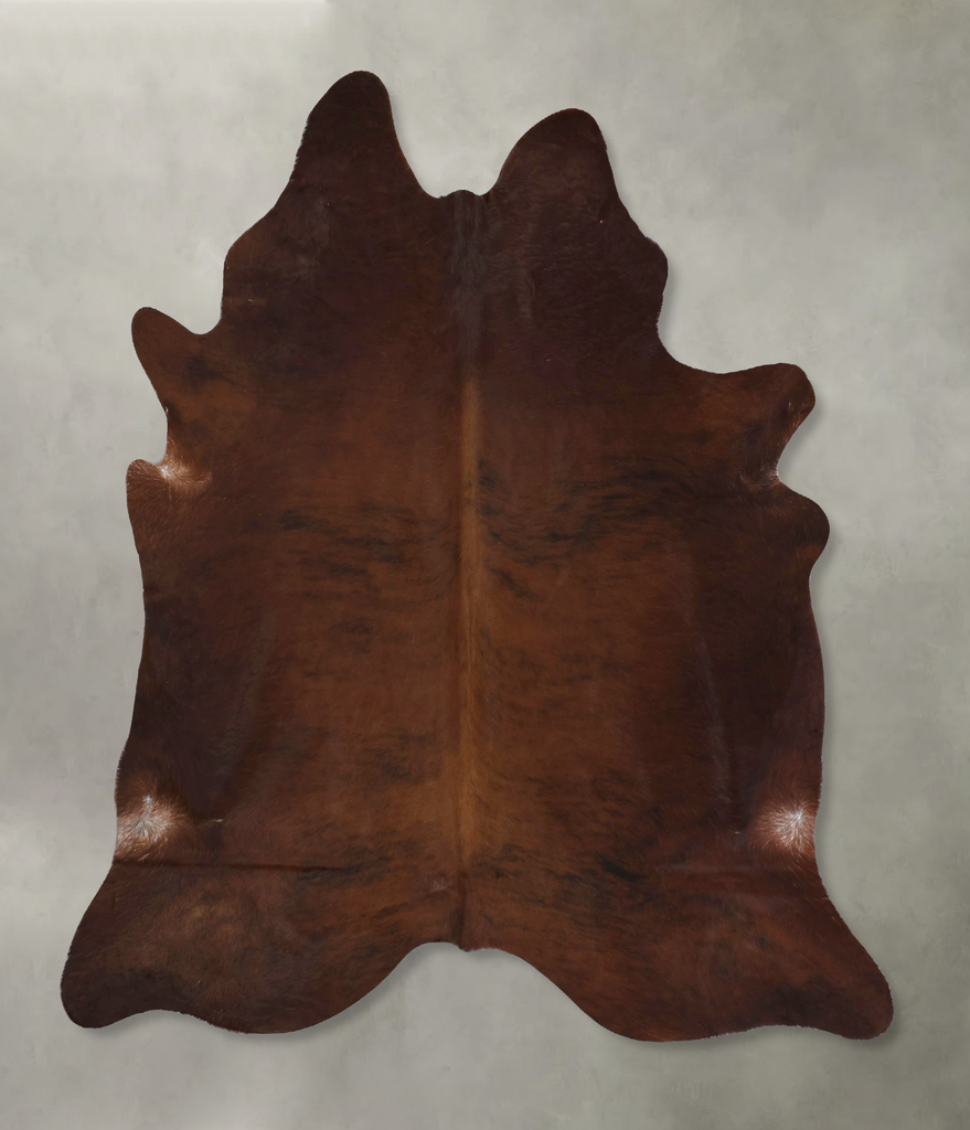 Medium Brindle XX-Large Brazilian Cowhide Rug 8'1"H x 7'2"W #B21300 by Hudson Hides