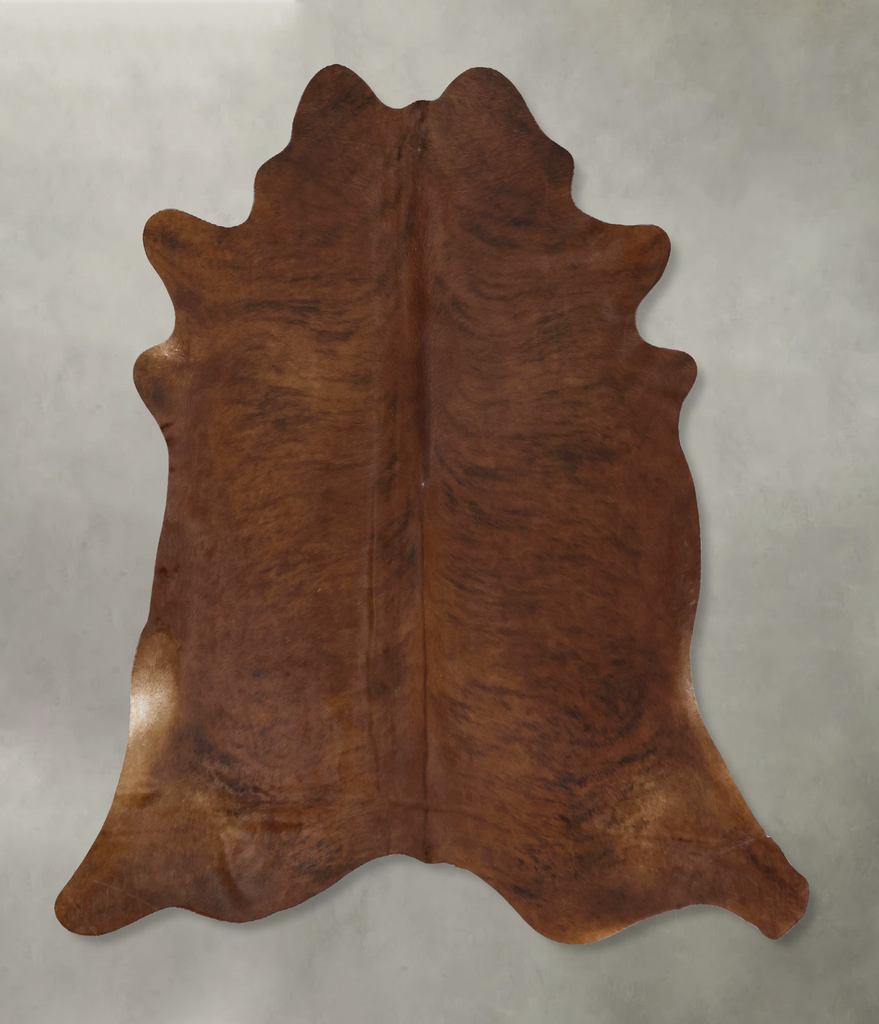 Medium Brindle XX-Large Brazilian Cowhide Rug 7'1"H x 7'1"W #B21301 by Hudson Hides