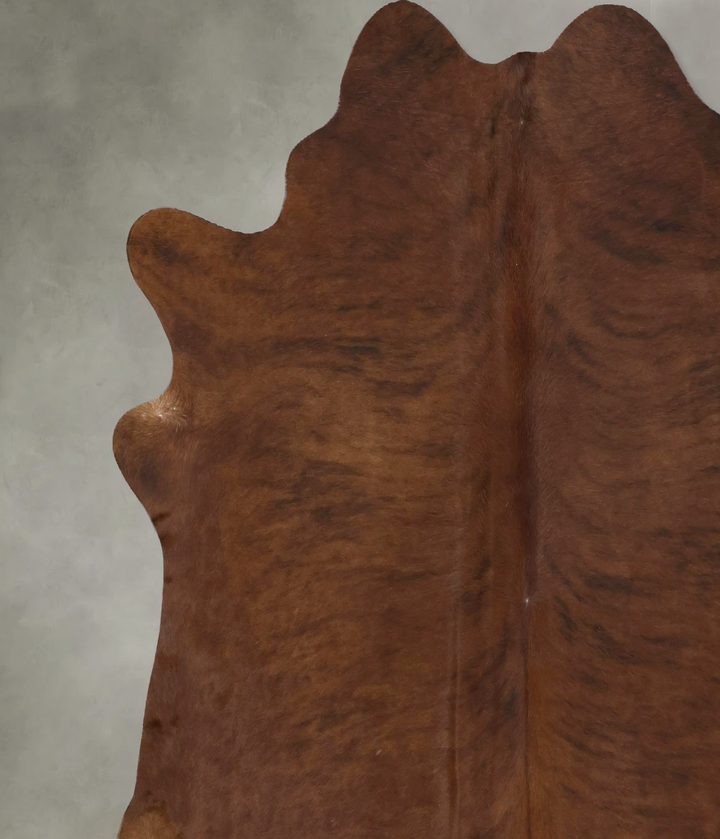 Medium Brindle XX-Large Brazilian Cowhide Rug 7'1"H x 7'1"W #B21301 by Hudson Hides