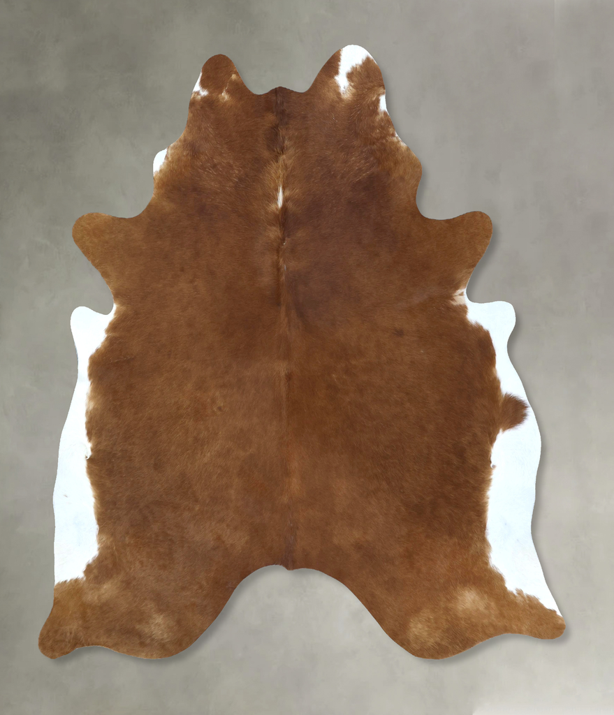 Solid Brown X-Large Brazilian Cowhide Rug 7'7"H x 6'7"W #B21304 by Hudson Hides