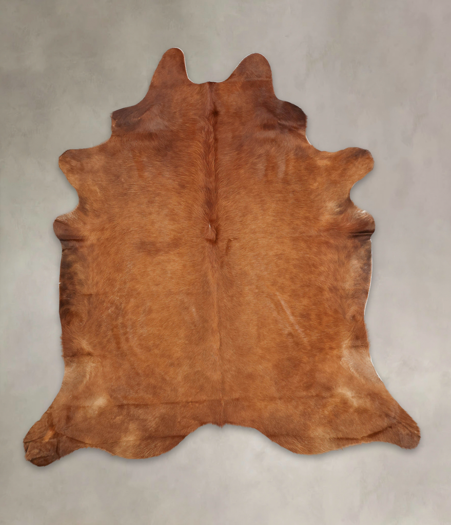 Solid Brown XX-Large Brazilian Cowhide Rug 7'5"H x 6'10"W #B2219 by Hudson Hides