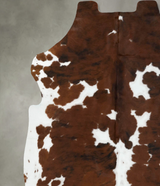 Tricolor X-Large European Cowhide Rug 7'5"H x 6'8"W #B22350 by Hudson Hides